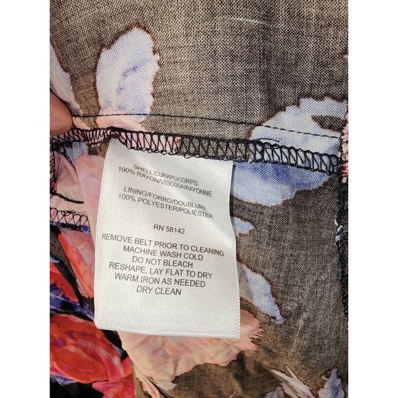 Suite 7 Dress 14w Womens Pink Ruched Wrap Cap Sleeve Cap Sleeve Formal Ruffle - Picture 5 of 13